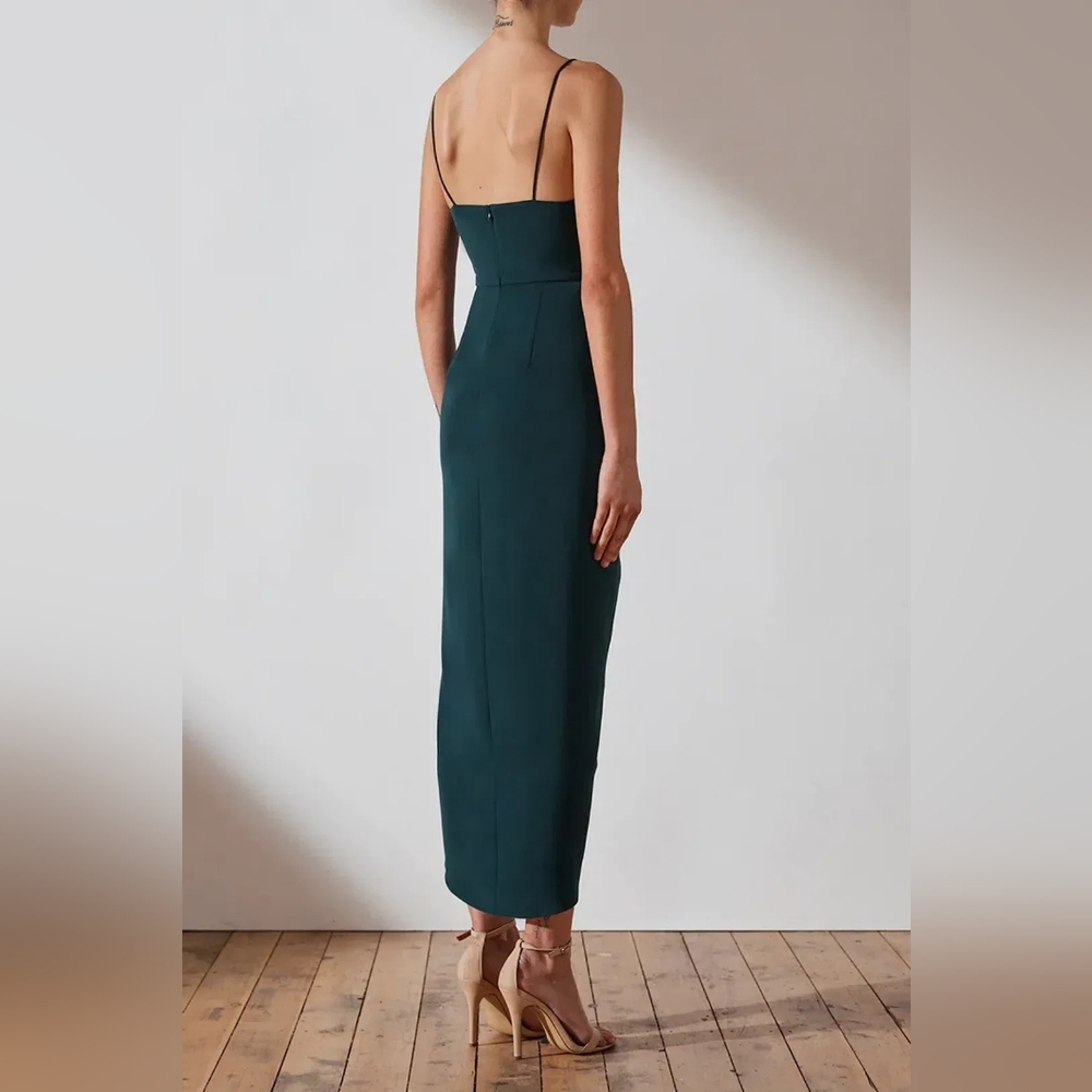 Shona Joy Core Cocktail Dress in Seaweed Green Size 10 - Picture 3 of 14
